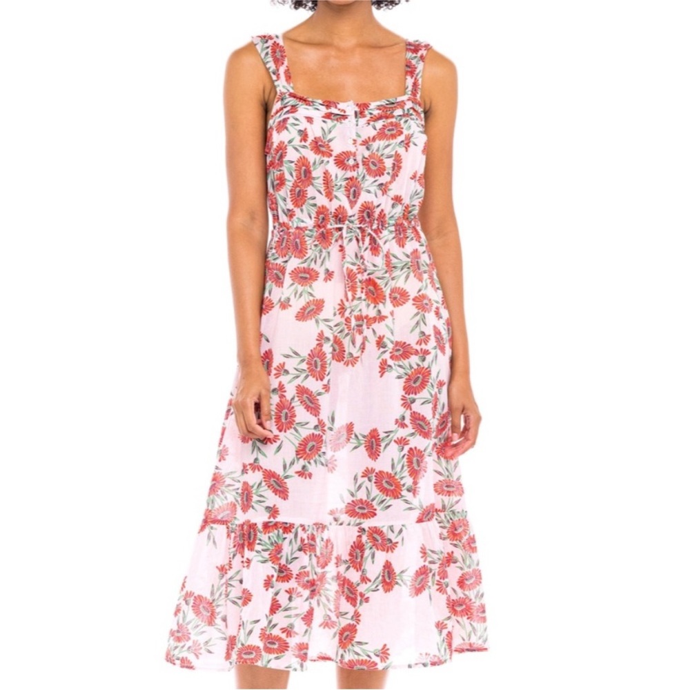 NWOT Banjanan Dress Rosalind Gown Lounge Dune Daisy White Size Medium